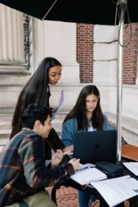 Students building a strong scholarship application profile